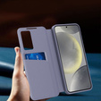 Flip case for Samsung Galaxy S25+ Plus, Smart View Wallet, purple