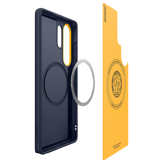 Spigen case for Samsung Galaxy S25 Ultra, Nano Pop MagSafe, dark blue + 9H tempered glass