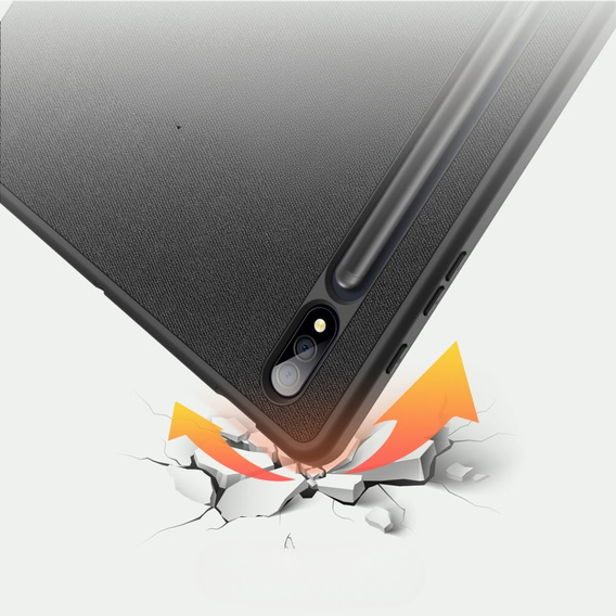 Case for Samsung Galaxy Tab S9+ 12.4", Dux Ducis Domo, black