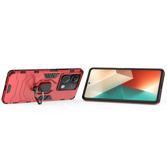 Case for Xiaomi Redmi Note 13 5G, Kickstand Ring, red