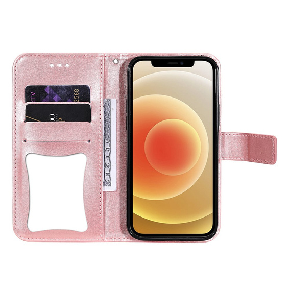 Flip case for Oppo Reno5 Z / A94 / A95 5G, Mandala, pink rose gold