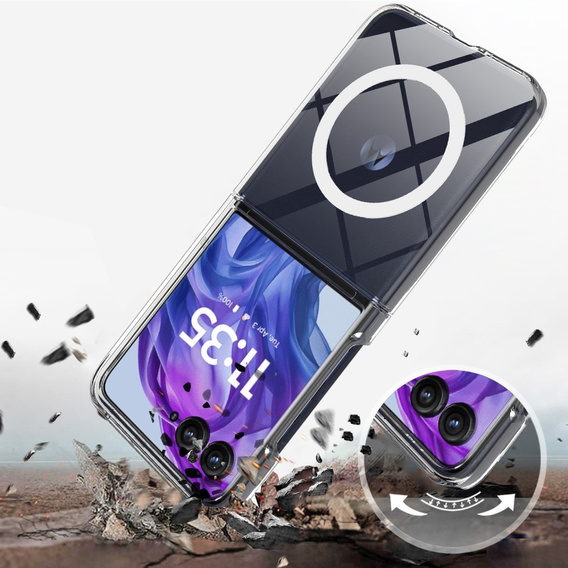 Case for Motorola Razr 60 Ultra, Fusion Hybrid, for MagSafe, transparent