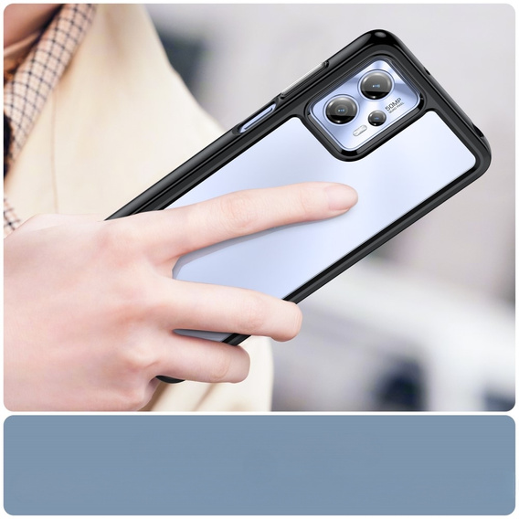 Case for Motorola Moto G13 / G23, Fusion Hybrid, transparent / black