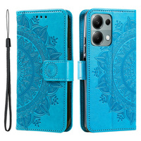 Flip case for Xiaomi Redmi Note 13 Pro 4G / Redmi Note 14S / Poco M6 Pro 4G, Mandala Flower, blue