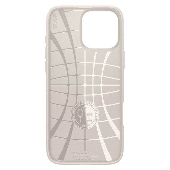Spigen case for iPhone 16 Pro, Liquid Air, titanium + 9H Tempered Glass