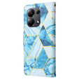 Flip case for Xiaomi Redmi Note 13 Pro 4G / Xiaomi Redmi Note 14S / Xiaomi Poco M6 Pro 4G, Wallet, Marble blue