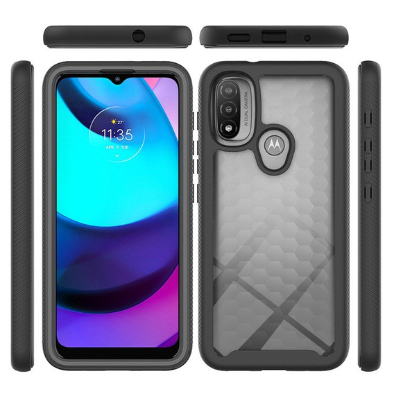 Case for Motorola Moto E20, Shockproof, with film, blue