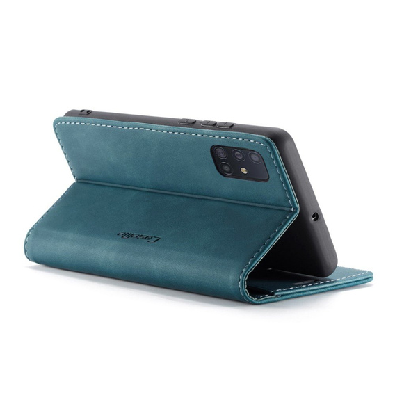 CASEME case for Samsung Galaxy A71, Leather Wallet Case, green