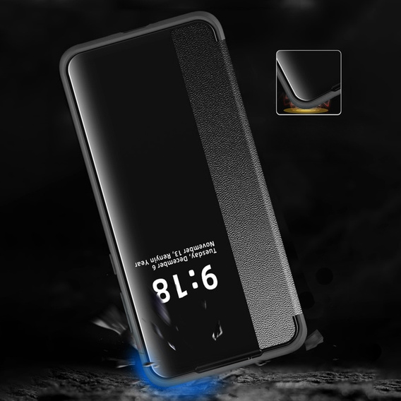 Flap case for Huawei P60 Pro, Side View, black