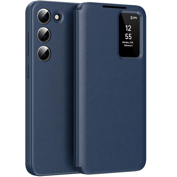 Flip case for Samsung Galaxy S23, Smart View Wallet, blue