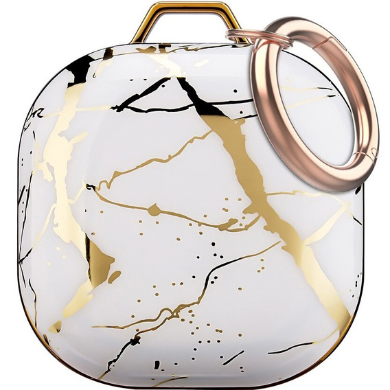 Case for Samsung Galaxy Buds 2 / 2 Pro / Pro / Live, white marble