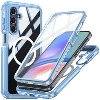 Case for Samsung Galaxy A16, Shockproof, with glass, for MagSafe, blue