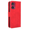Flip case for Motorola Edge 50 Fusion 5G, Card Slot, red