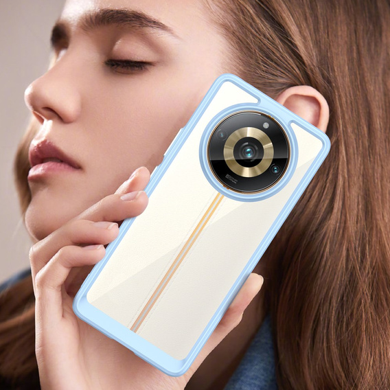 Case for Realme 11 Pro 5G / 11 Pro+ 5G, Fusion Hybrid, transparent / blue