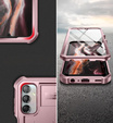 Armored case for Samsung Galaxy A25, Dexnor Full Body (Two Frames), pink