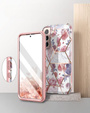 Case for Samsung Galaxy S22, Suritch Full Body Marble, pink