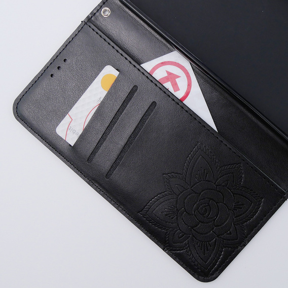 Flip case for Motorola Moto G54 5G, Butterfly, black