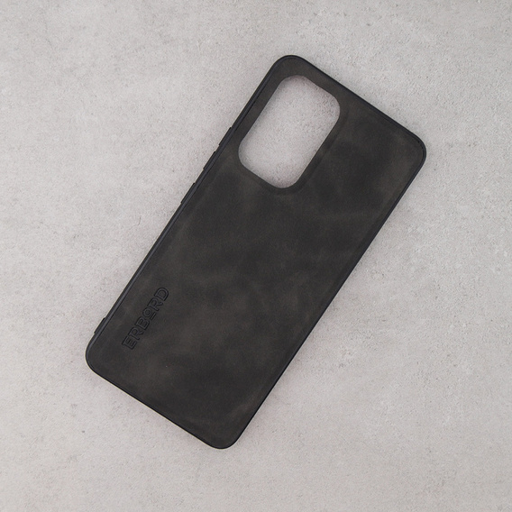 Case for Samsung Galaxy A53, ERBORD Business, with metal plate for car mounts, grey