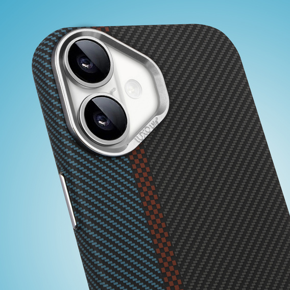 MagSafe's iPhone 16 Plus Case, Carbon Fiber, black / blue