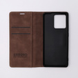 Case for Motorola Edge 40, ERBORD Vintage, wallet with flap, coffee