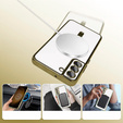 Case for Samsung Galaxy S21, Electro MagSafe, gold + Screen Glass