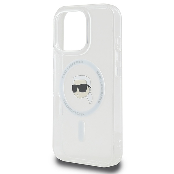 Karl Lagerfeld IML Metal Karl Head MagSafe Case for iPhone 16 Pro Max