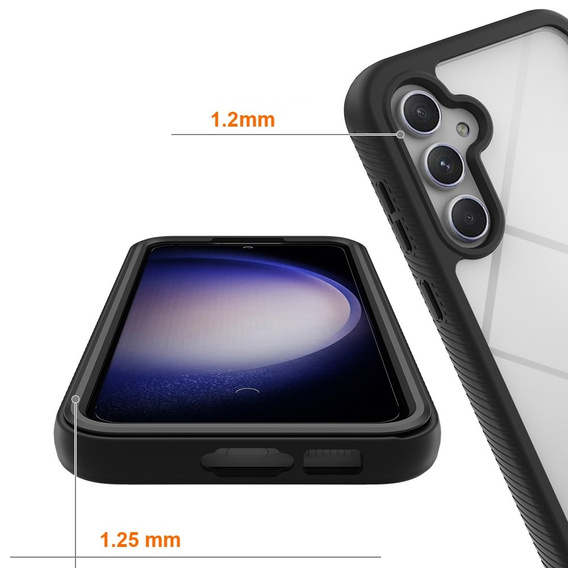 Case for Samsung Galaxy A35 5G, Shockproof, with film, black