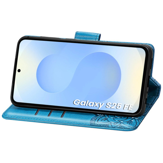 Flip case for Samsung Galaxy S25 FE, Butterfly, blue