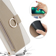 Flip case for iPhone 7 / 8 / SE (2020) / SE (2022), Wallet Zipper Pocket, with mirror, white