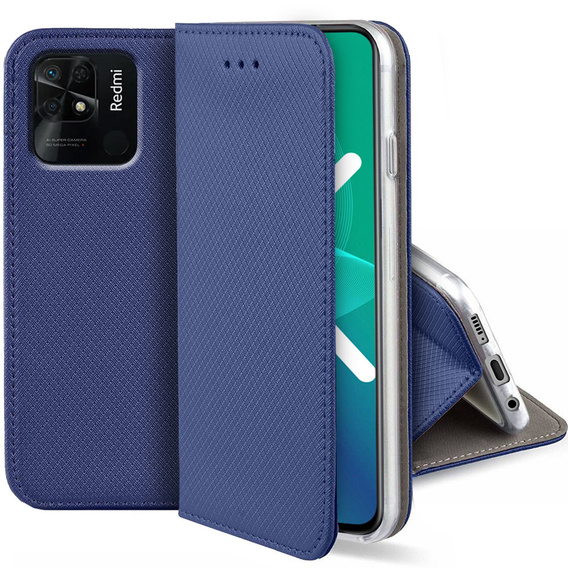 Flip case for Xiaomi Redmi 10C, Wallet Smart Magnet, blue