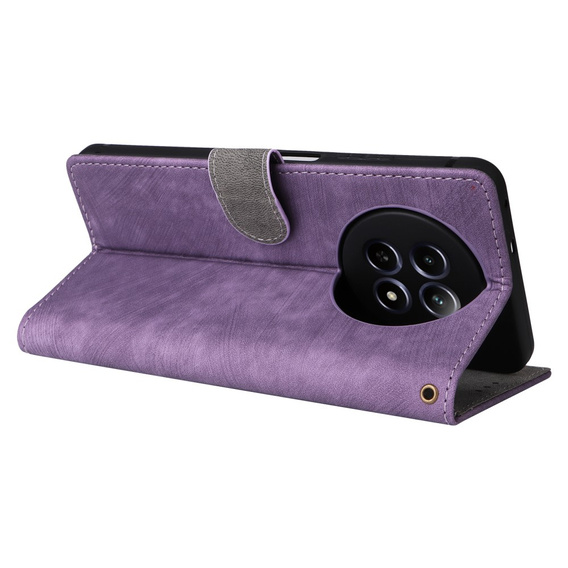 Flip case for Realme 12 5G, RFID Wallet, purple
