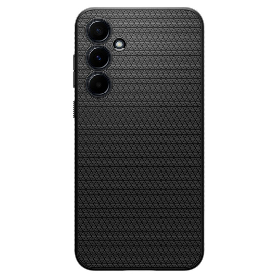 Spigen case for Samsung Galaxy A55 5G, Liquid Air, black + 9H Tempered Glass
