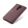 CASEME case for Xiaomi Redmi Note 8 Pro, Leather Wallet Case, red