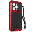 Love Mei Case for iPhone 14 Pro Max, armored with glass, red