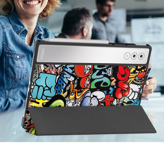 Case for Lenovo Yoga Tab Plus, Smartcase, graffiti