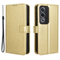 Flip case for Oppo A80, Crazy Horse Wallet, gold