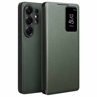 Qialino View Window leather flip case for Samsung Galaxy S26 Ultra, green