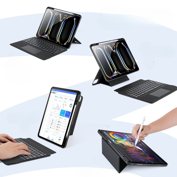Keyboard case for Apple iPad Pro 13" 7th gen 2024, Dux Ducis DK Series, black
