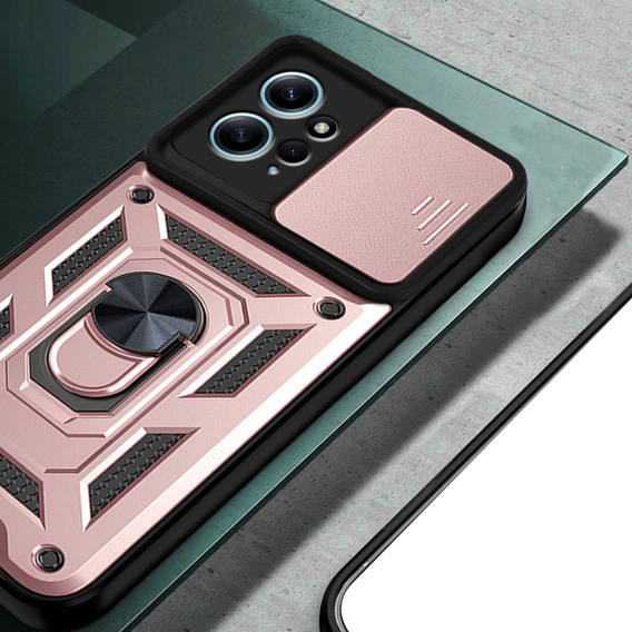 Case for Xiaomi Redmi Note 12 4G, CamShield Slide, pink rose gold
