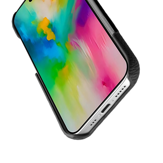 MELKCO case for iPhone 16 Pro, leather, black