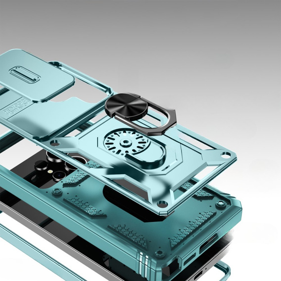 Case for Samsung Galaxy S25 Ultra, KickStand Camera Lens, blue