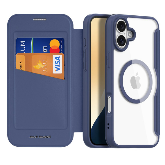 Dux Ducis Case for iPhone 16 Plus, Skin X Pro, MagSafe, dark blue