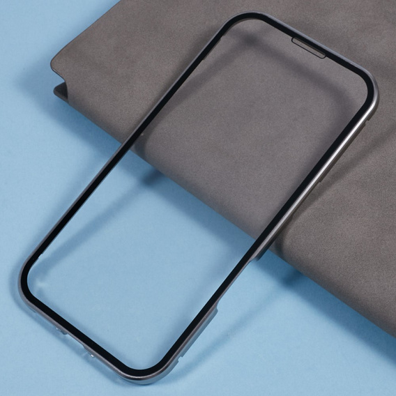 Magnetic Dual Glass MagSafe case for iPhone 16 Pro Max, titanium