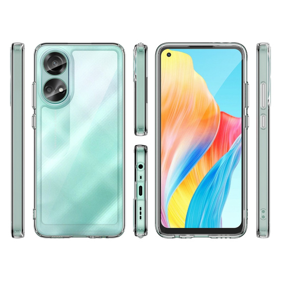 Case for Oppo A58 4G, Fusion Hybrid, transparent