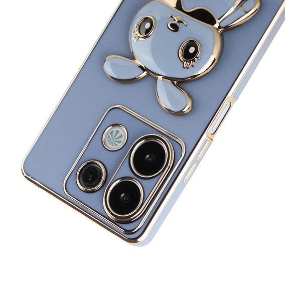 Case for Xiaomi Redmi Note 13 Pro 5G, Rabbit, blue + 9H Tempered Glass