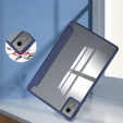 Case for Lenovo Idea Tab 11" 2025 TB336FU TB336ZU, with transparent back and stylus holder, navy blue