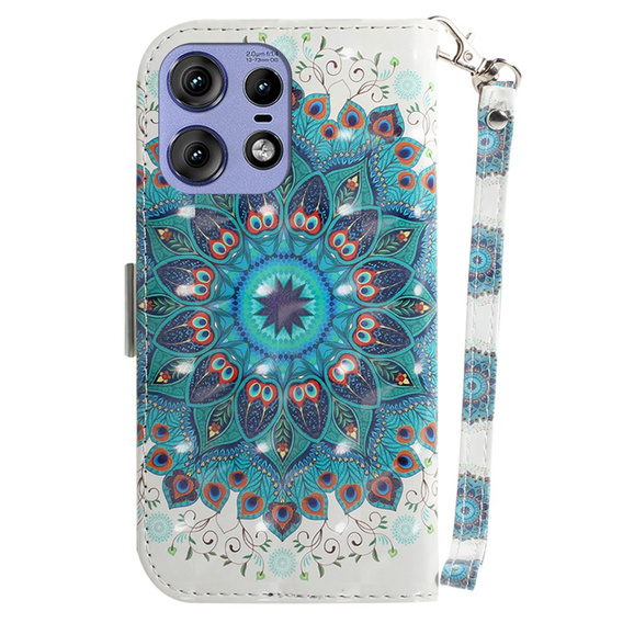 Flip case for Motorola Edge 50 Pro 5G, Wallet, Mandala Flower