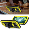 Case for iPhone 13 Mini, R-JUST CamShield Slide, armoured, yellow / black