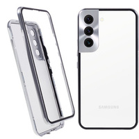 Magnetic Dual Glass MagSafe case for Samsung Galaxy S22, silver