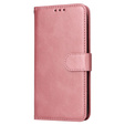 Flip case for Realme C67, Leather Wallet, pink rose gold